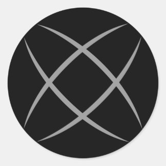 Redonda Pegatina de logotipo negro