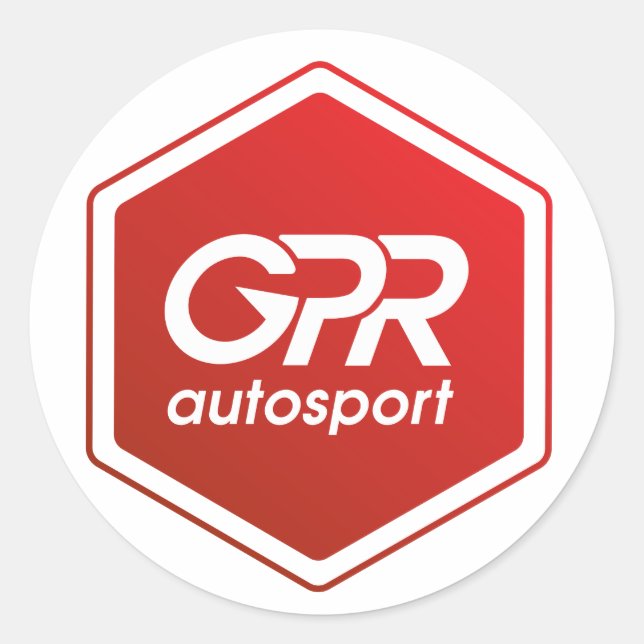 Redonda Pegatina de logotipos apilados (Anverso)