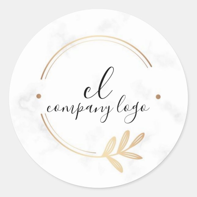 Redonda Pegatina de logotipos personalizados (Anverso)