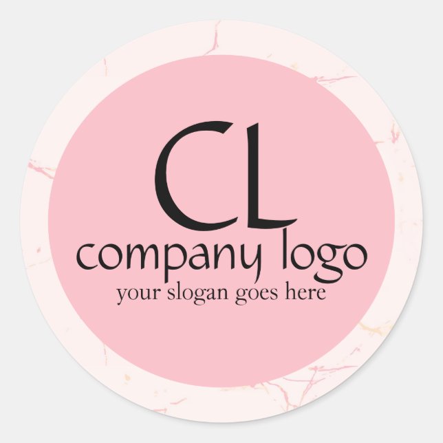 Redonda Pegatina de logotipos personalizados (Anverso)