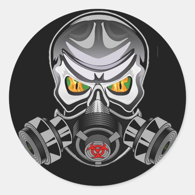 Redonda Pegatina de logotipos tóxicos (Anverso)