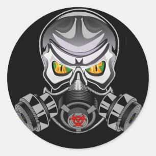 Redonda Pegatina de logotipos tóxicos
