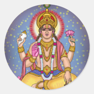 Redonda Pegatina de Lord Dhanvantari
