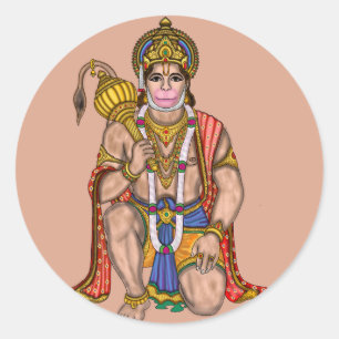 Redonda Pegatina de Lord Hanuman