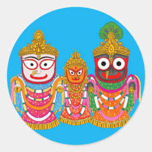Redonda Pegatina de Lord Jagannath