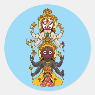 Redonda Pegatina de Lord Jagannath 