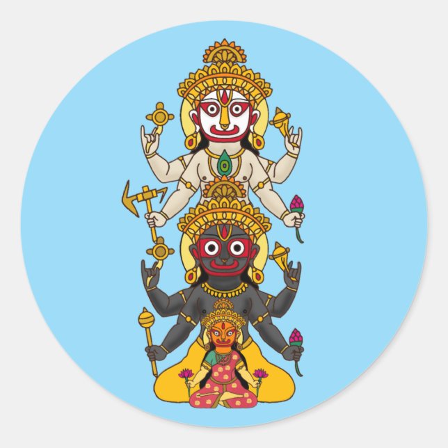 Redonda Pegatina de Lord Jagannath  (Anverso)