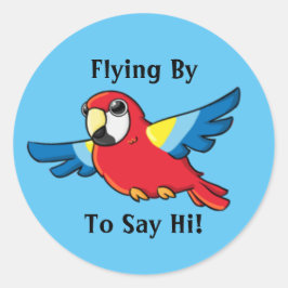 Redonda Pegatina de loro