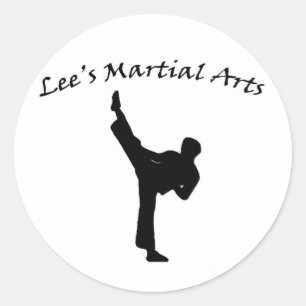 Redonda Pegatina de los artes marciales de Lee