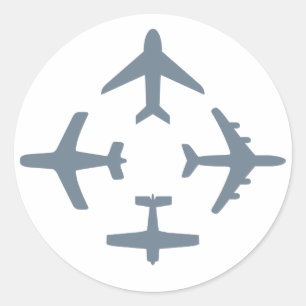 Redonda Pegatina de los aviones 4