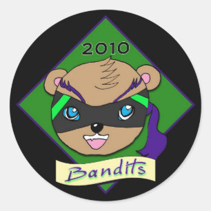 Redonda Pegatina de los bandidos