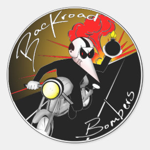 Redonda Pegatina de los bombarderos de carretera