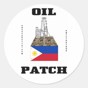 Redonda Pegatina de los campos petrolíferos de Filipinas,