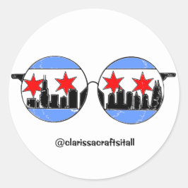 Redonda pegatina de los chicaGOggles