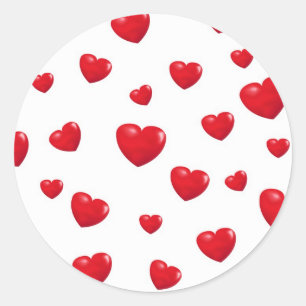 Redonda Pegatina de los corazones caídos