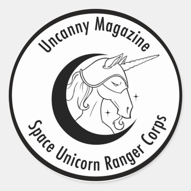 Redonda Pegatina de los Cuerpos de Ranger de Unicornio Esp (Anverso)