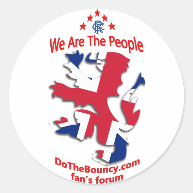 Redonda pegatina de los guardabosques del sindicalismo WAT (Anverso)