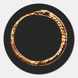 Redonda Pegatina de los ouroborus del Milenio