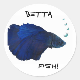 Redonda Pegatina de los pescados de Betta