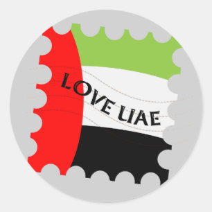 Redonda Pegatina de los UAE del amor