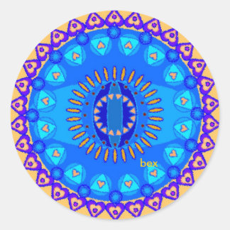 Redonda Pegatina de Love Mandala