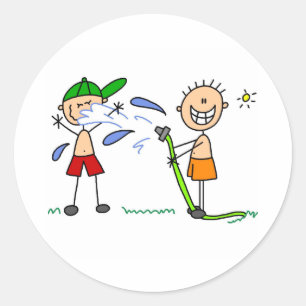 Redonda Pegatina de lucha de la manguera de verano