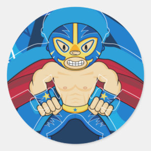 Redonda Pegatina de Luchador Wrestler en México