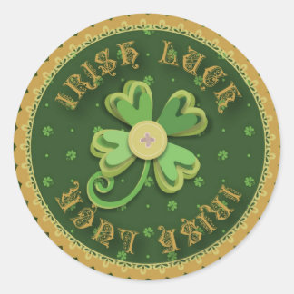 Redonda Pegatina de Luck de Irlanda