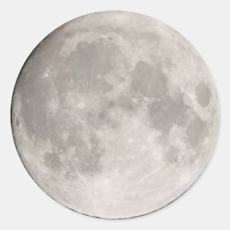 Redonda Pegatina de luna grande