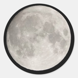 Redonda Pegatina de luna grande