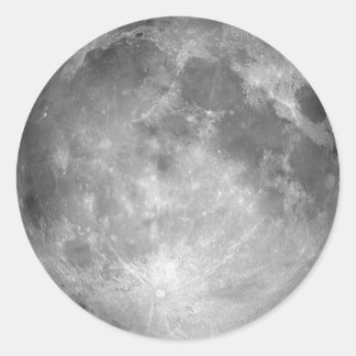 Redonda Pegatina de Luna Llena