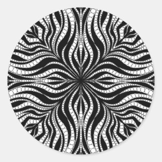 Redonda Pegatina de lunares en blanco y negro