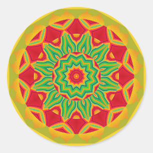 Redonda Pegatina de Mandala