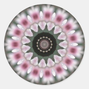 Redonda Pegatina de Mandala rosa dulce y suave