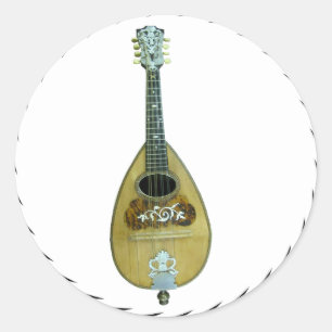 REDONDA PEGATINA DE MANDOLÍN DE VENTAJA