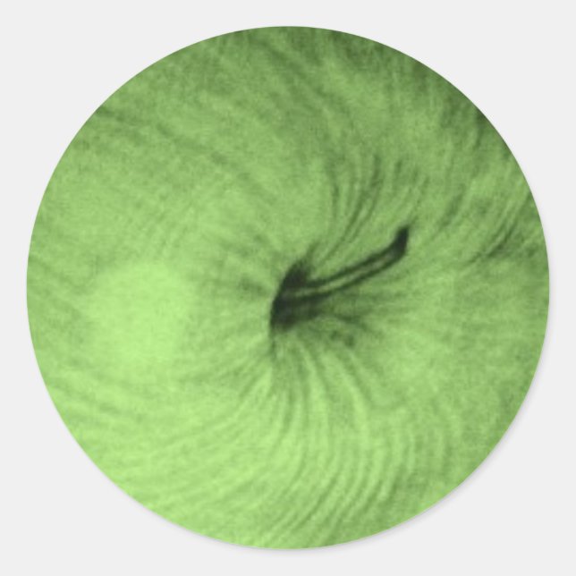 Redonda Pegatina de manzanas verdes (Anverso)