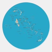 Pegatina de mapas de Bahamas