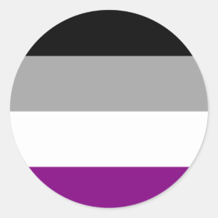 Redonda Pegatina de marca asexual