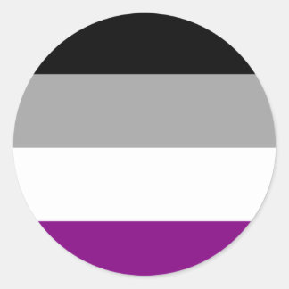 Redonda Pegatina de marca asexual