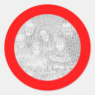 Redonda Pegatina de marco rojo