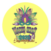 Pegatina de Mardi Gras 2025