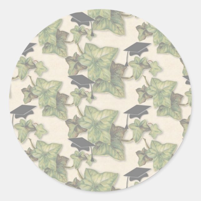 Redonda Pegatina de marfil de graduación silenciada (Anverso)