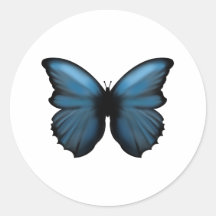 Pegatina de mariposa azul