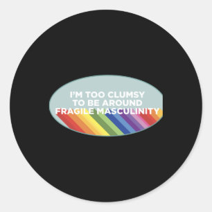 Redonda Pegatina de masculinidad frágil
