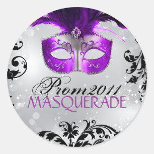 Redonda Pegatina de Masquerade Classy