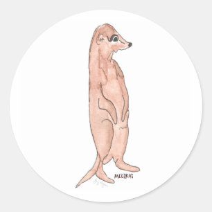 Redonda Pegatina de Meerkat