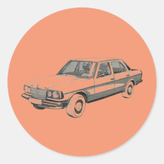 Redonda Pegatina de Mercedes W123