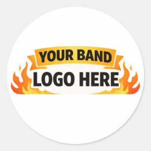 Redonda 🎵 Pegatina de Merch de Banda Logo de Banda Pers
