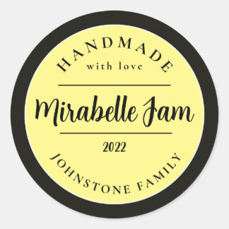 Redonda Pegatina de mermelada de Mirabelle personalizable
