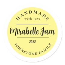 Pegatina de mermelada de Mirabelle personalizable